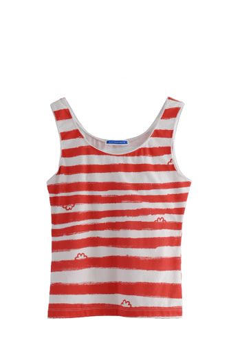 HSS12 WONDER BORDER TRIM VEST - RED
